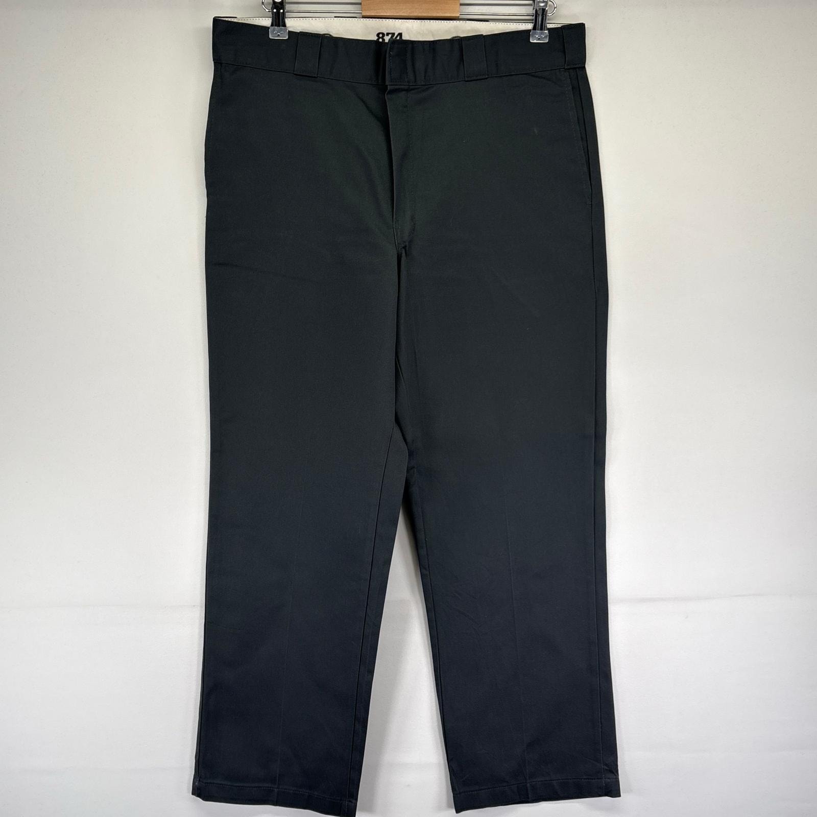 古着 ディッキーズ Dickies パンツ 874 長ズボン チノパン 大きいサイズ ジッパーフライ W36×L30  グレー系 メンズ