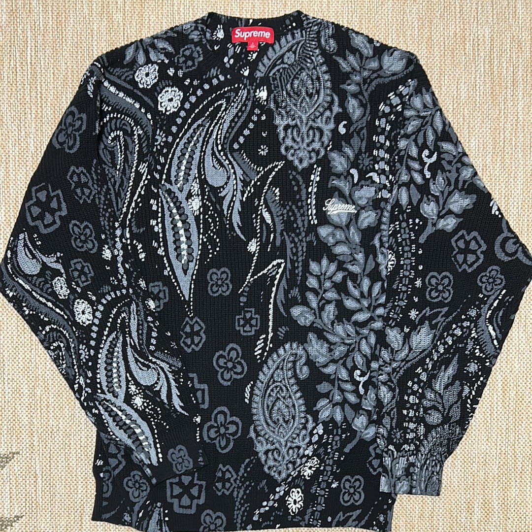 Supreme Printed Paisley Sweater "Black"