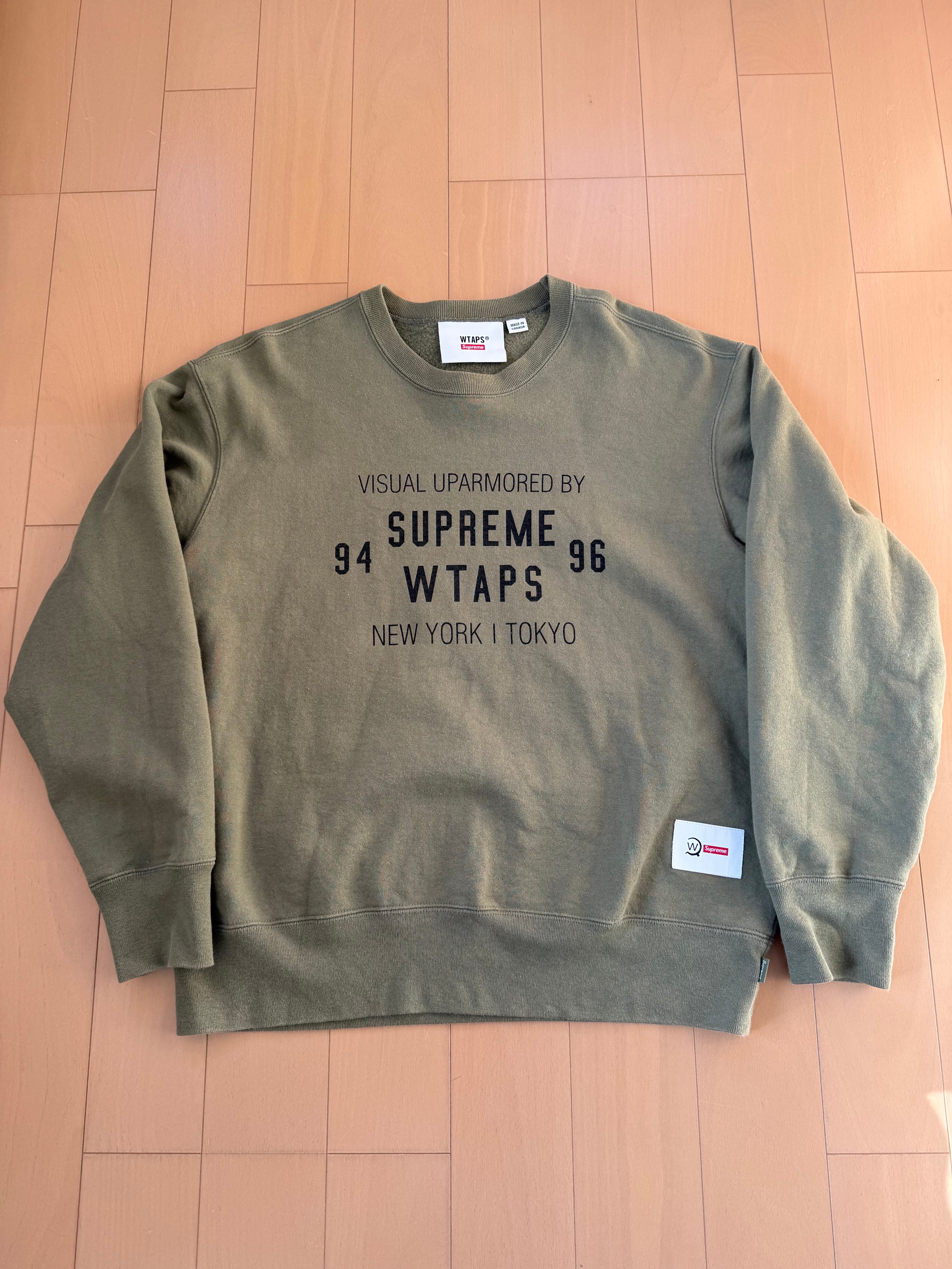 Supreme / WTAPS Crewneck "Light Olive"