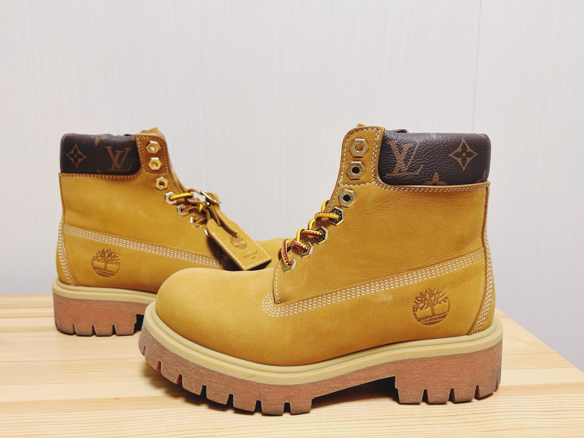 Louis Vuitton × Timberland 6inch Leather Ankle Boot "Beige"