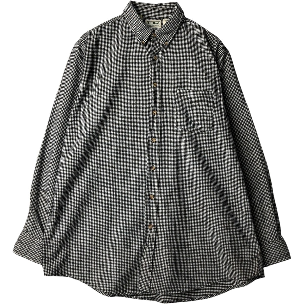 古着 エルエルビーン L.L.Bean 長袖 ボタンダウン フランネルチェックシャツ USA製 メンズXL相当/eaa637959