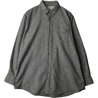 古着 エルエルビーン L.L.Bean 長袖 ボタンダウン フランネルチェックシャツ USA製 メンズXL相当/eaa637959