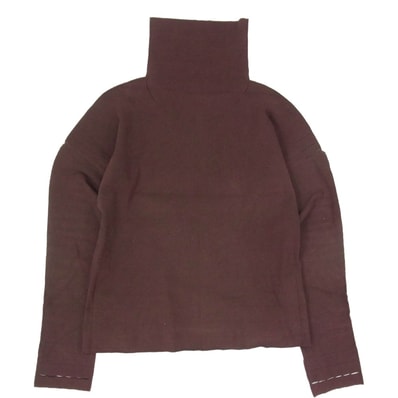 ISSEY MIYAKE イッセイミヤケ AP23-KK523 A-POC エーポック ハイネック 長袖 ニット カットソー ブラウン系 2【中古】