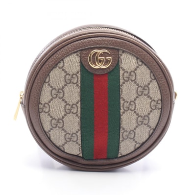 グッチ GUCCI オフィディア GGスプリーム リュックサック バックパック バッグ PVCコーティングキャンバス レザー レディース ベージュ系 / ブラウン系 / マルチカラー 598661 【中古】