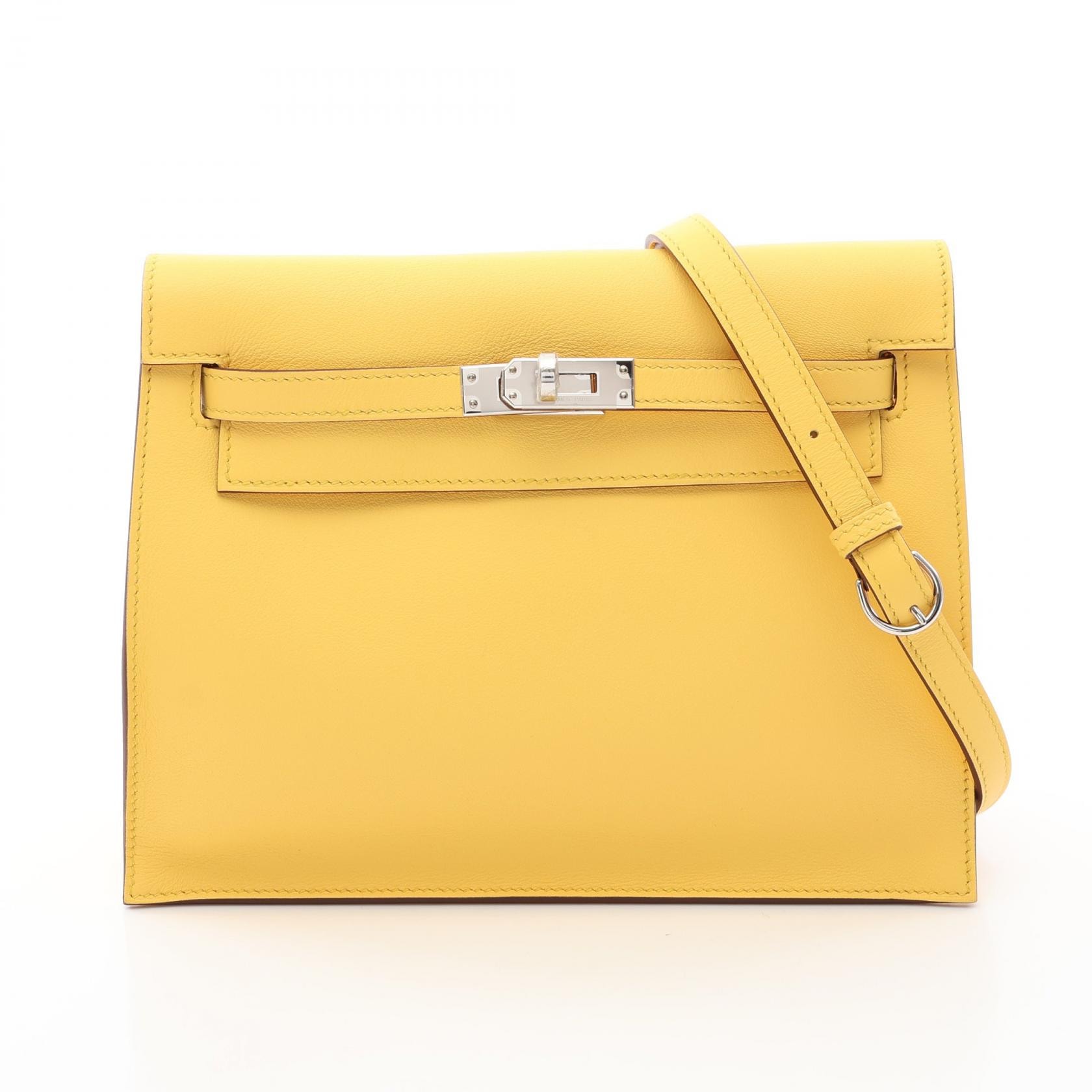 エルメス HERMES ケリーダンス2 ショルダーバッグ バッグ レザー カーフ(牛革) ヴォースイフト ヴォースイフト ジョーヌ K刻印(2025年製造) レディース イエロー系 【中古】