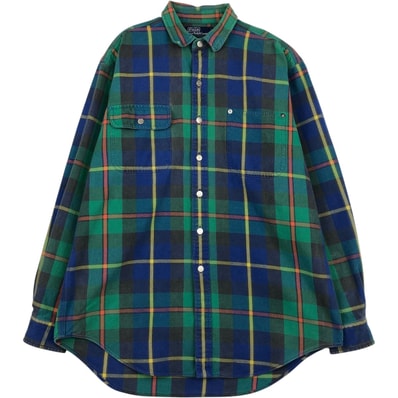 古着 ラルフローレン Ralph Lauren POLO by Ralph Lauren 長袖 フランネルチェックシャツ メンズL相当/eaa647318