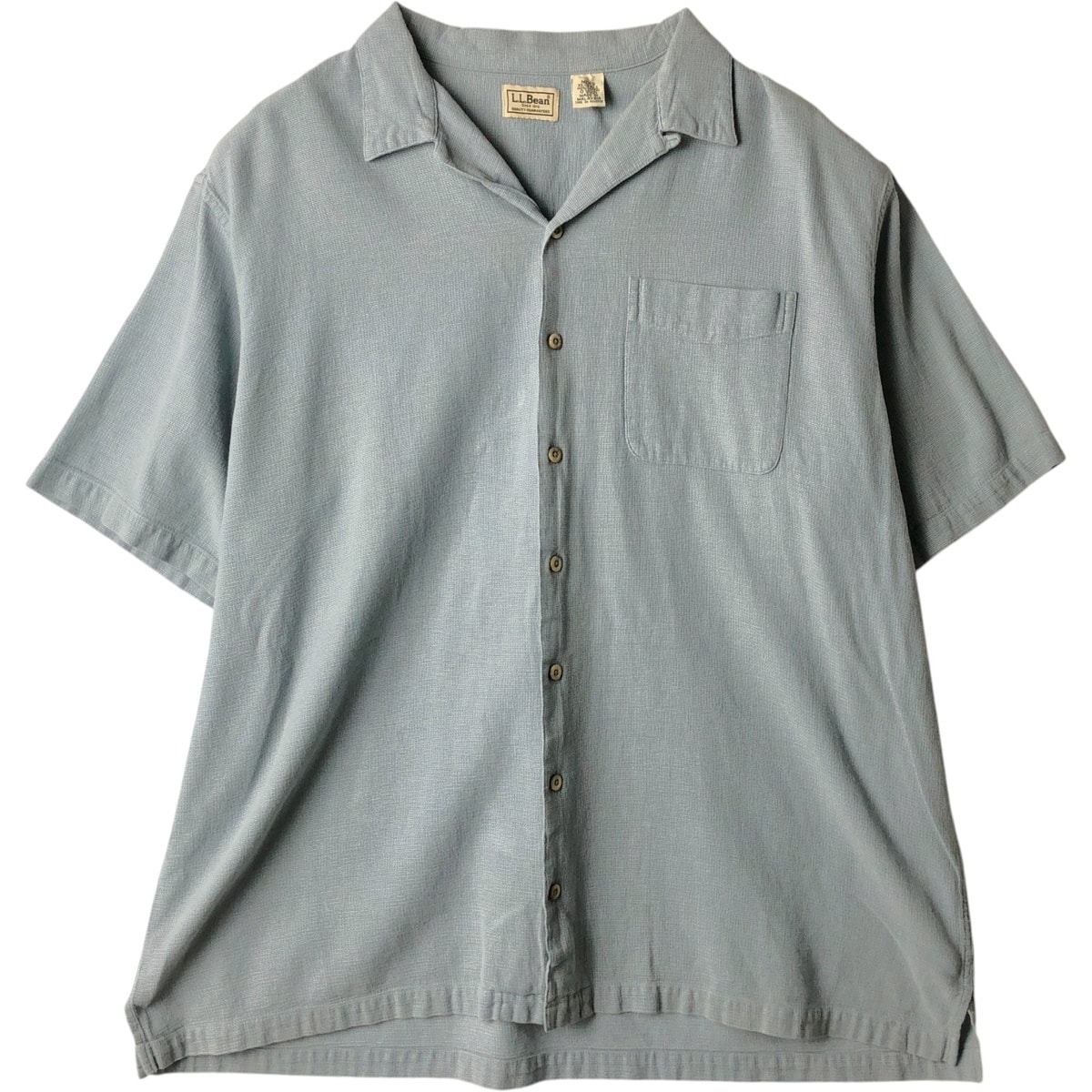 古着 エルエルビーン L.L.Bean 半袖 オープンカラー コットンシャツ ボックスシャツ メンズXL相当/eaa634114