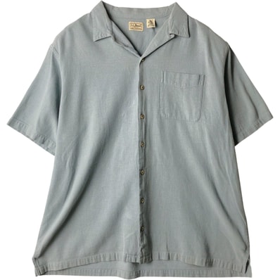 古着 エルエルビーン L.L.Bean 半袖 オープンカラー コットンシャツ ボックスシャツ メンズXL相当/eaa634114