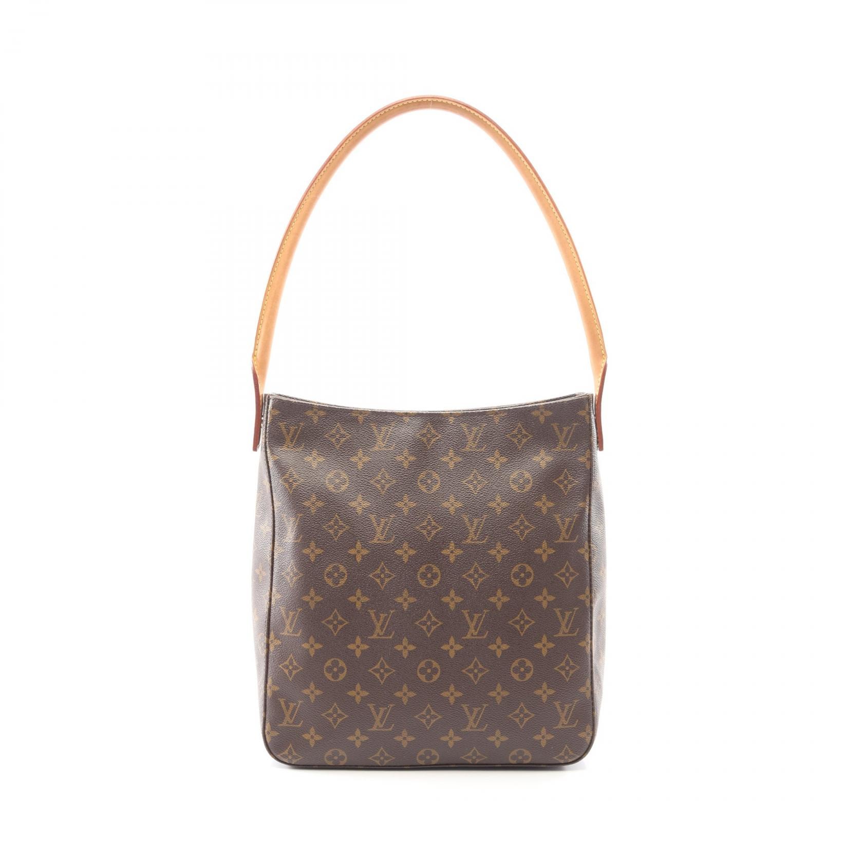 ルイ・ヴィトン LOUIS VUITTON ルーピングGM ショルダーバッグ バッグ PVCコーティングキャンバス レザー モノグラム レディース ブラウン系 M51145 【中古】