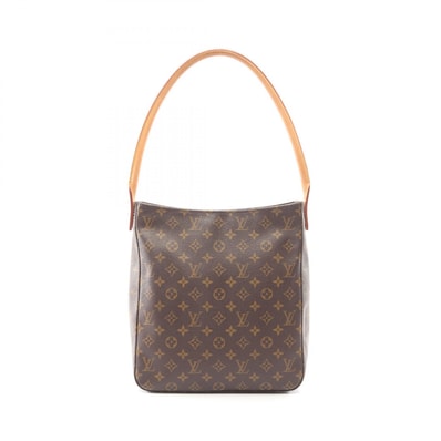 ルイ・ヴィトン LOUIS VUITTON ルーピングGM ショルダーバッグ バッグ PVCコーティングキャンバス レザー モノグラム レディース ブラウン系 M51145 【中古】