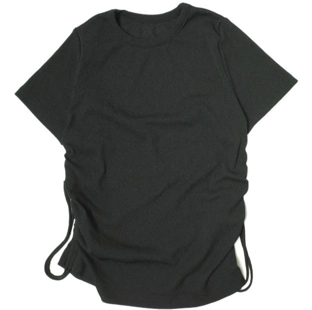 ADAM ET ROPE アダムエロペ 22SS 日本製 ドロストドライテレコTEE GAM02510 Free ブラック 半袖 Tシャツ トップス g22234