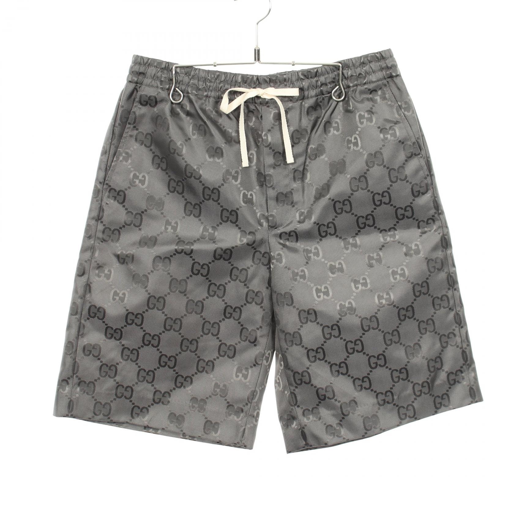 グッチ GUCCI GGモノグラム オフザグリッド パンツ 衣料品 ボトムス ナイロン メンズ グレー系 654859 【中古】