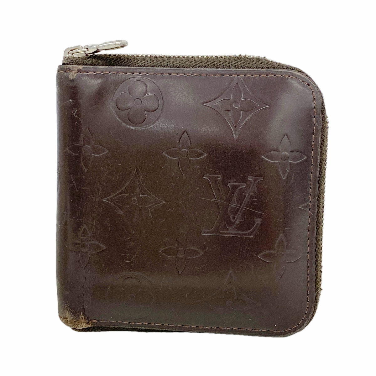【6ib2464】ルイヴィトン 財布 モノグラム・グラセレザー ポルトビエモネジップ M66510 カフェ【中古】メンズ