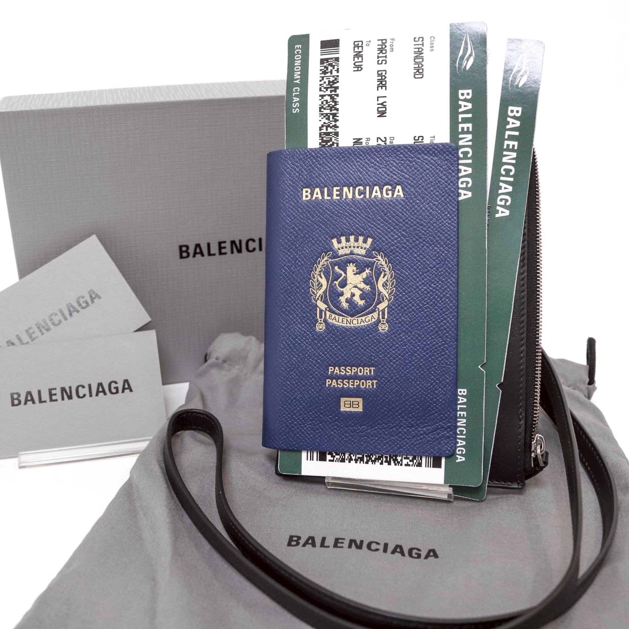 BALENCIAGA Passport Phone Holder "Blue"