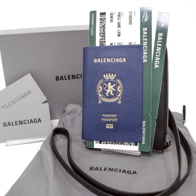 BALENCIAGA Passport Phone Holder "Blue"