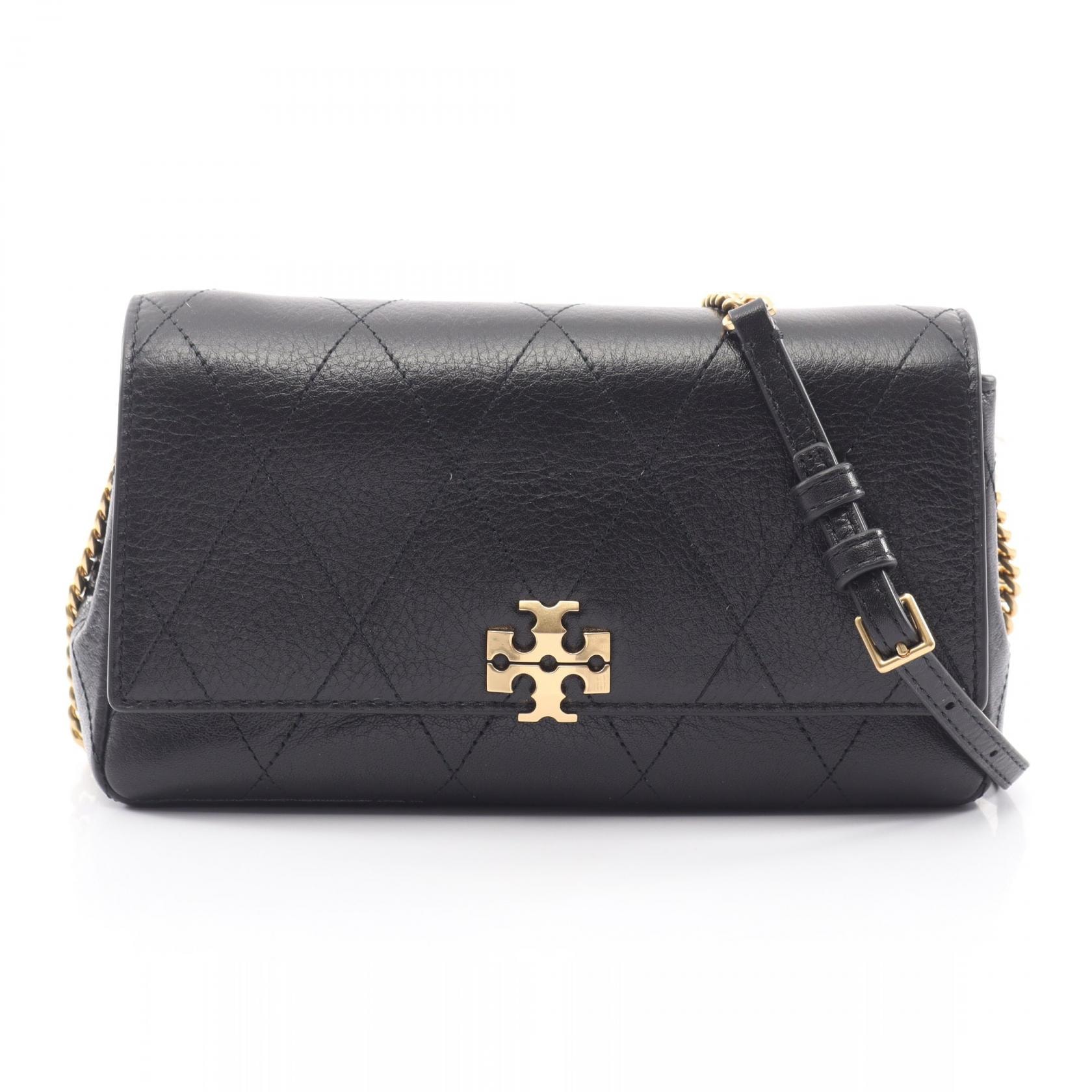 トリーバーチ Tory Burch チャーリー キルト チェーン クロスボディバッグ ショルダーバッグ バッグ レザー レディース ブラック系 186041001 【新品】