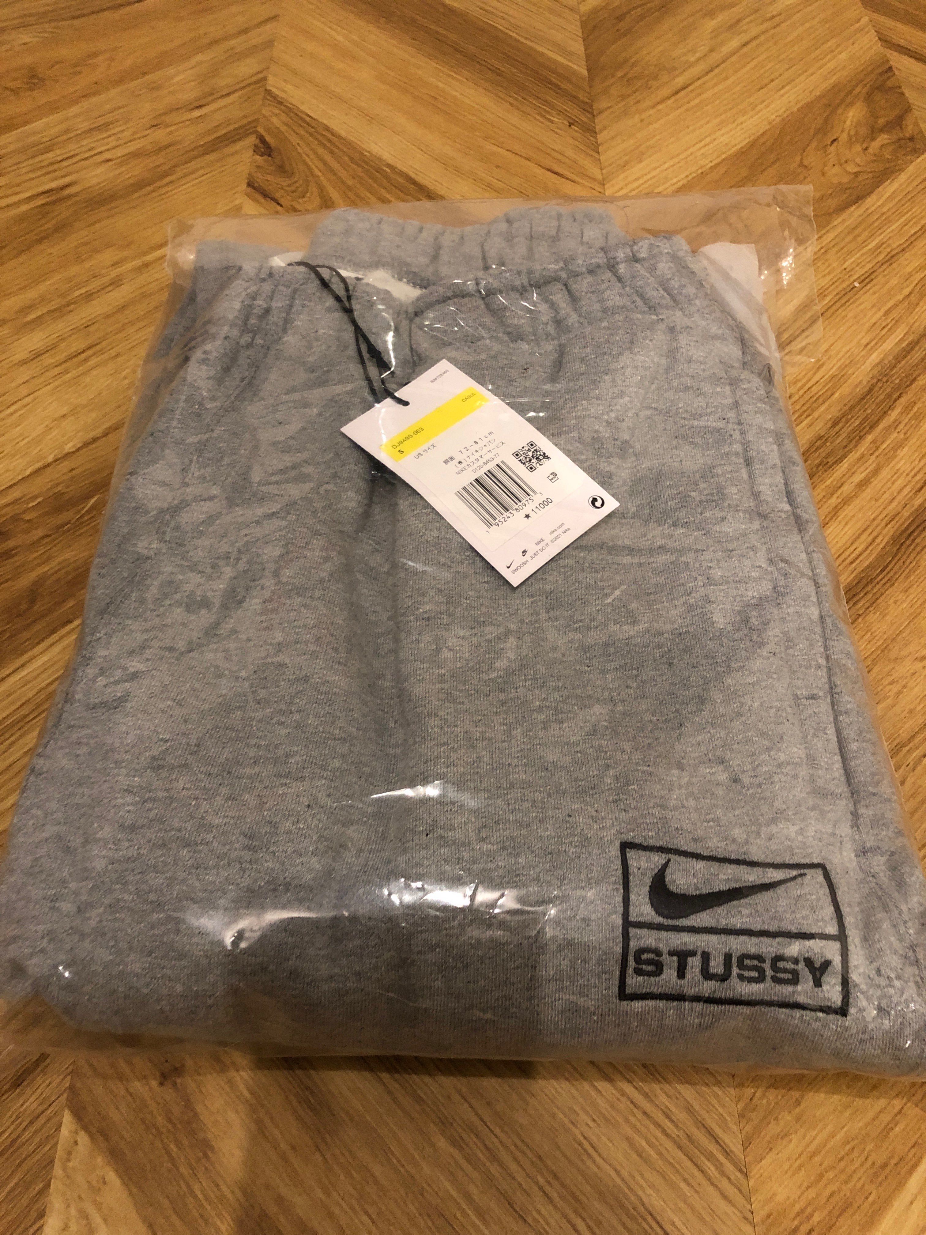 Stussy × Nike NRG Washed Fleece Pant (Asia Size) "Grey" DJ9491-063