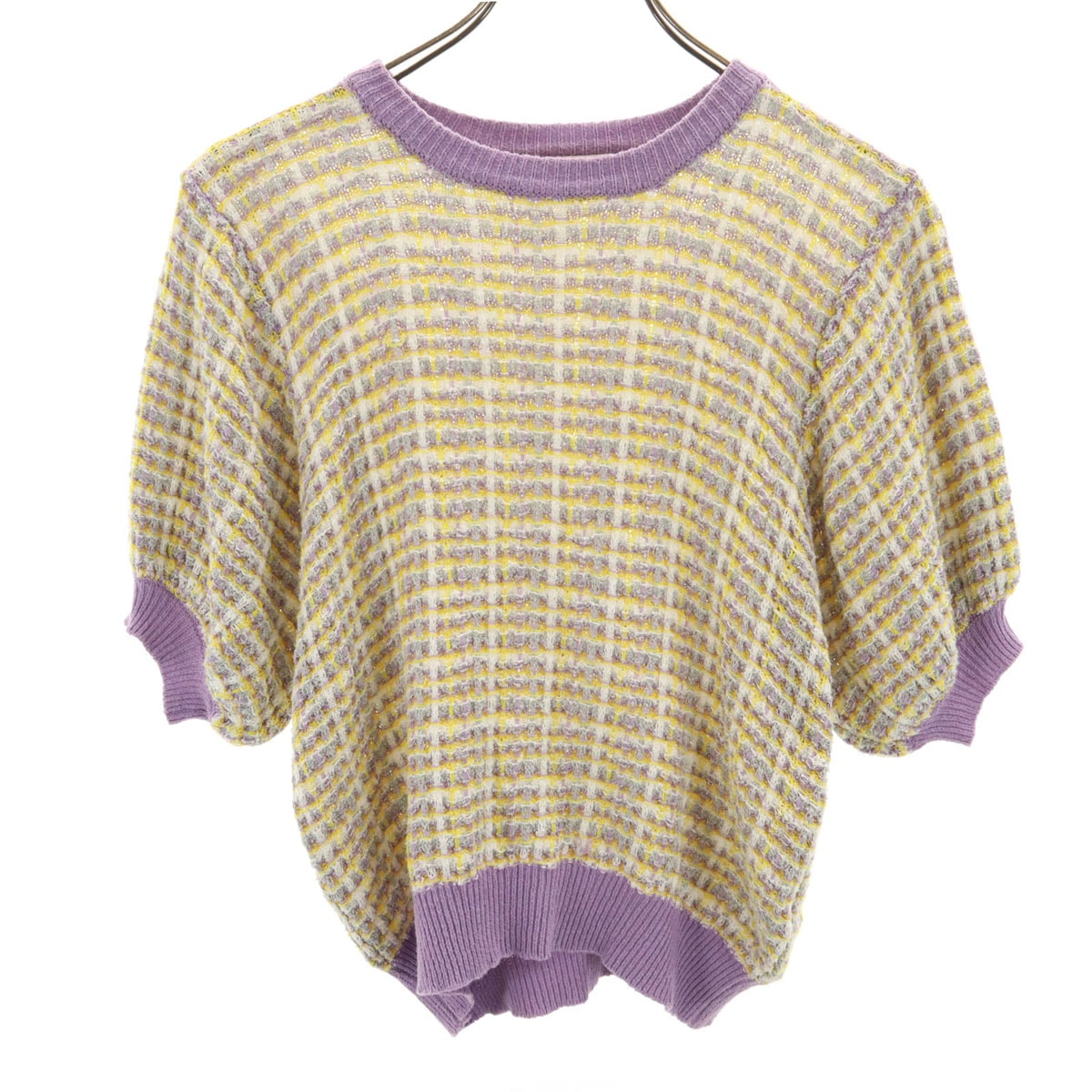 BEAMS HEART ビームスハート 半袖 ニット イエロー系