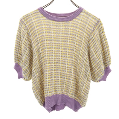 BEAMS HEART ビームスハート 半袖 ニット イエロー系