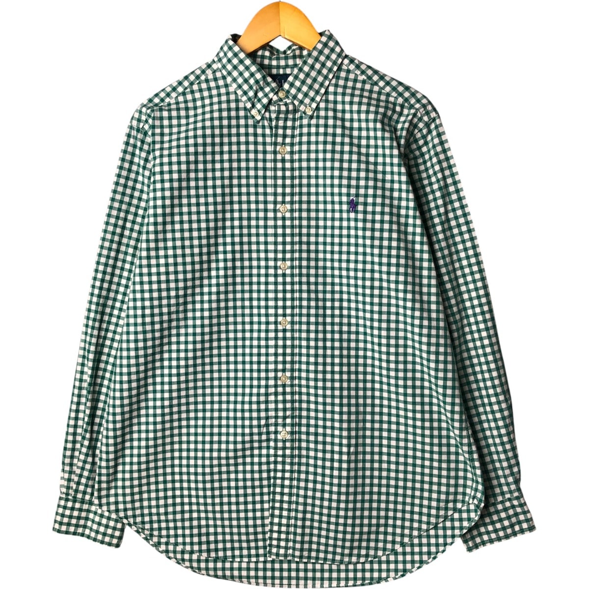 古着 ラルフローレン Ralph Lauren CLASSIC FIT ギンガムチェック 長袖 ボタンダウンチェックシャツ メンズL相当/eaa574090