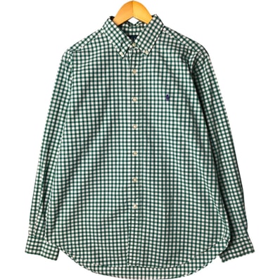 古着 ラルフローレン Ralph Lauren CLASSIC FIT ギンガムチェック 長袖 ボタンダウンチェックシャツ メンズL相当/eaa574090