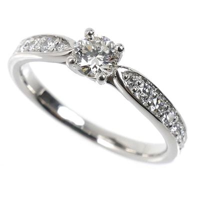 TIFFANY&Co. ティファニー Pt950プラチナ ハーモニー ハーフサークル リング・指輪 ダイヤモンド0.23ct 8号 3.2g レディース【中古】