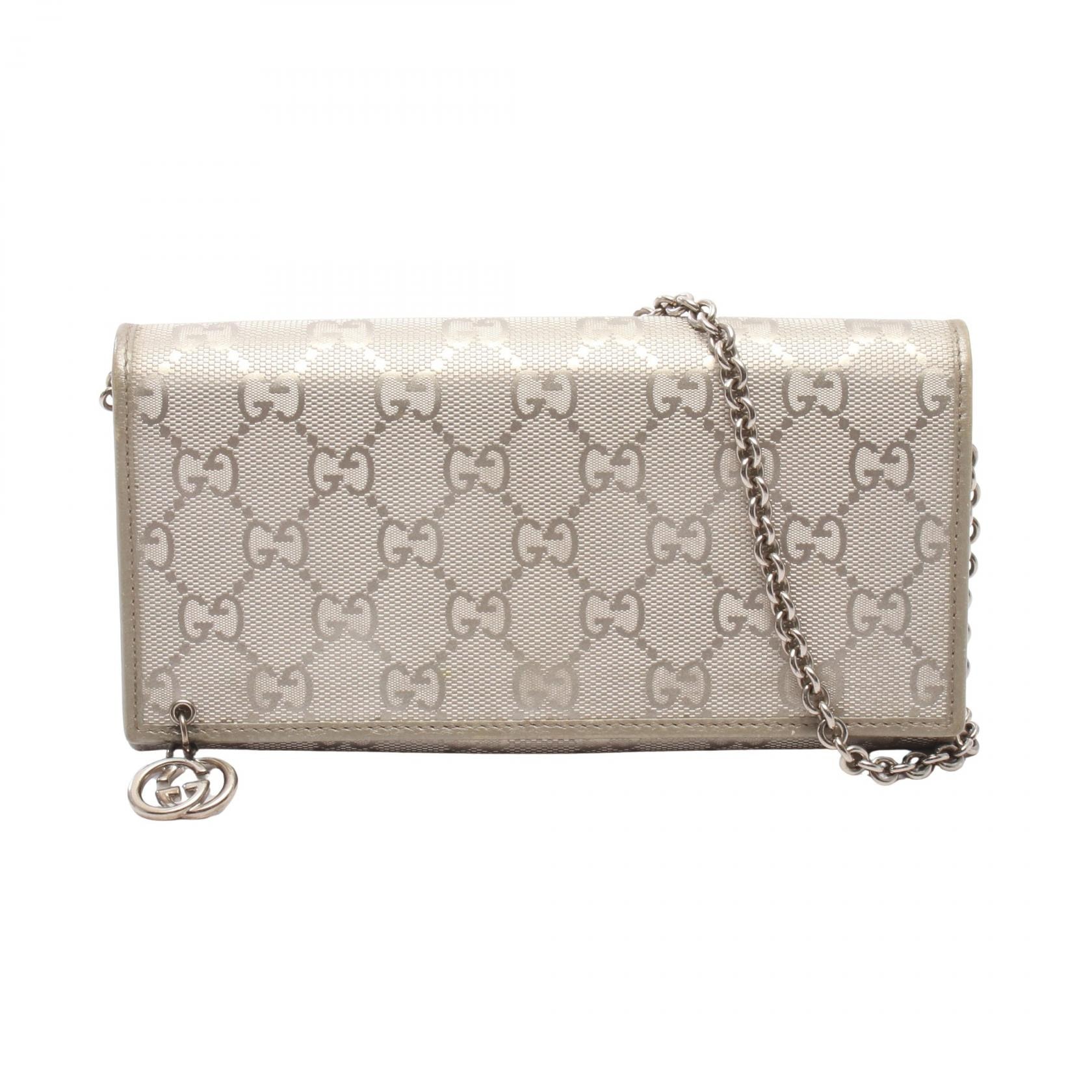 グッチ GUCCI GGインプリメ ショルダーバッグ バッグ PVCコーティングキャンバス レザー レディース ゴールド系 224262 【中古】
