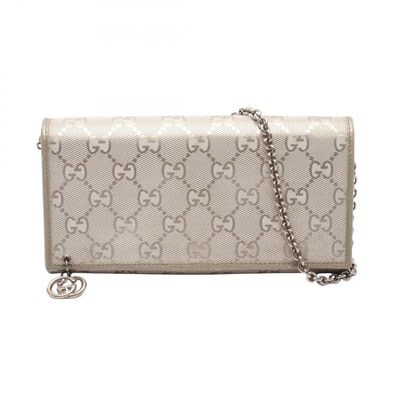 グッチ GUCCI GGインプリメ ショルダーバッグ バッグ PVCコーティングキャンバス レザー レディース ゴールド系 224262 【中古】