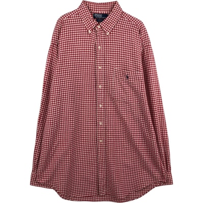 古着 ラルフローレン Ralph Lauren BLAKE ギンガムチェック 長袖 ボタンダウンチェックシャツ メンズL相当/eaa634493