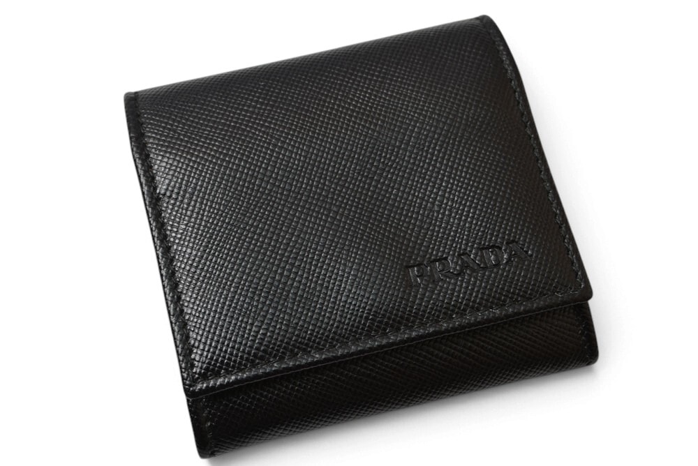 プラダ コインケース/小銭入れ PRADA サフィアーノ レザー 2MM287 ブラック コインパース/小銭入れ メンズ/レディース【中古】