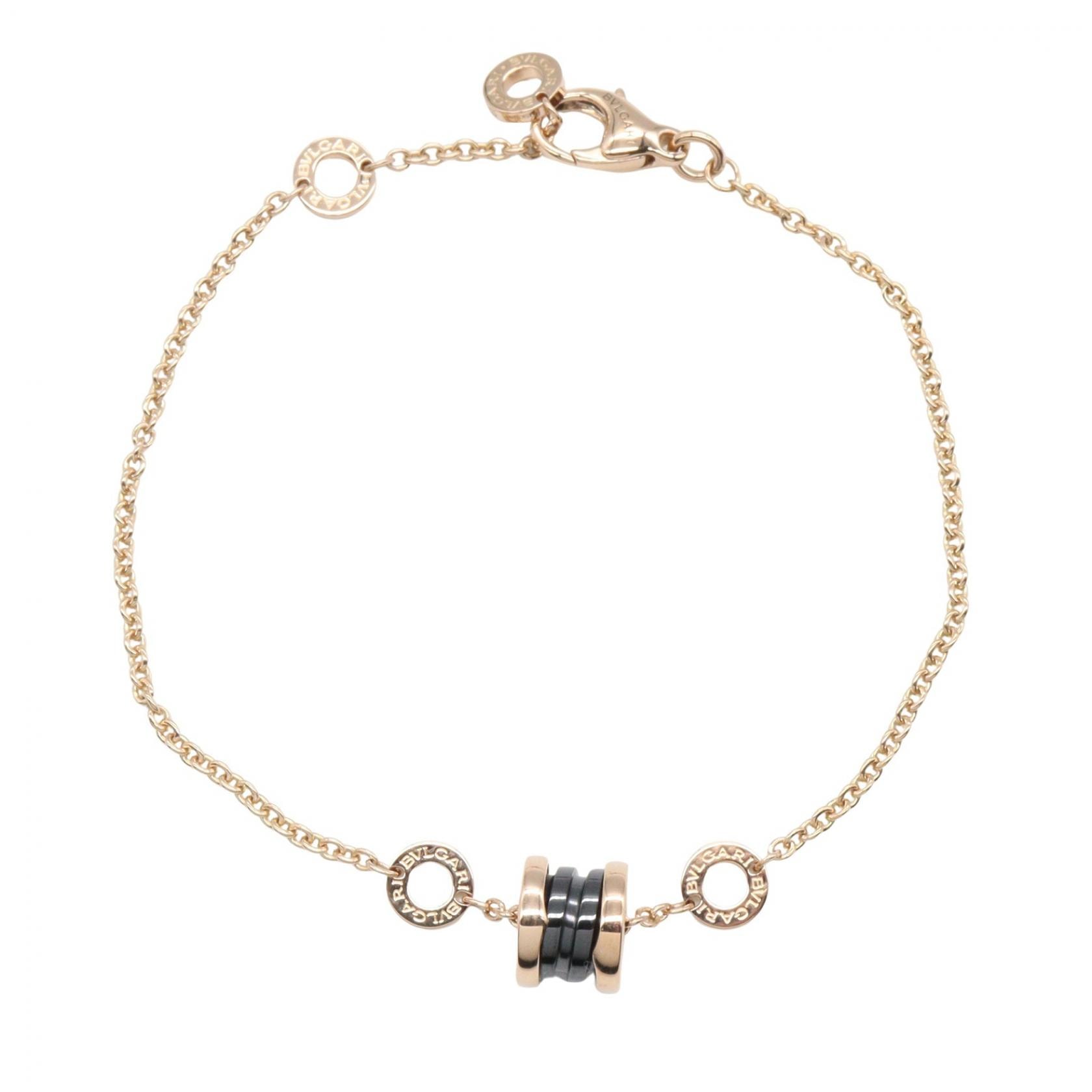 ブルガリ BVLGARI B-zero1 ビーゼロワン エレメント ブレスレット セラミック ブレスレット アクセサリー K18PG(ピンクゴールド) セラミック レディース ゴールド系 【中古】