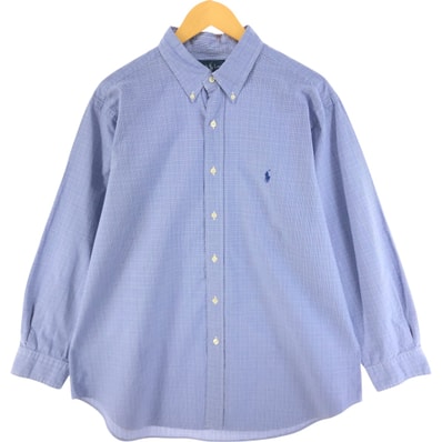 古着 ラルフローレン Ralph Lauren CLASSIC FIT 長袖 ボタンダウンチェックシャツ メンズXL相当/eaa515444