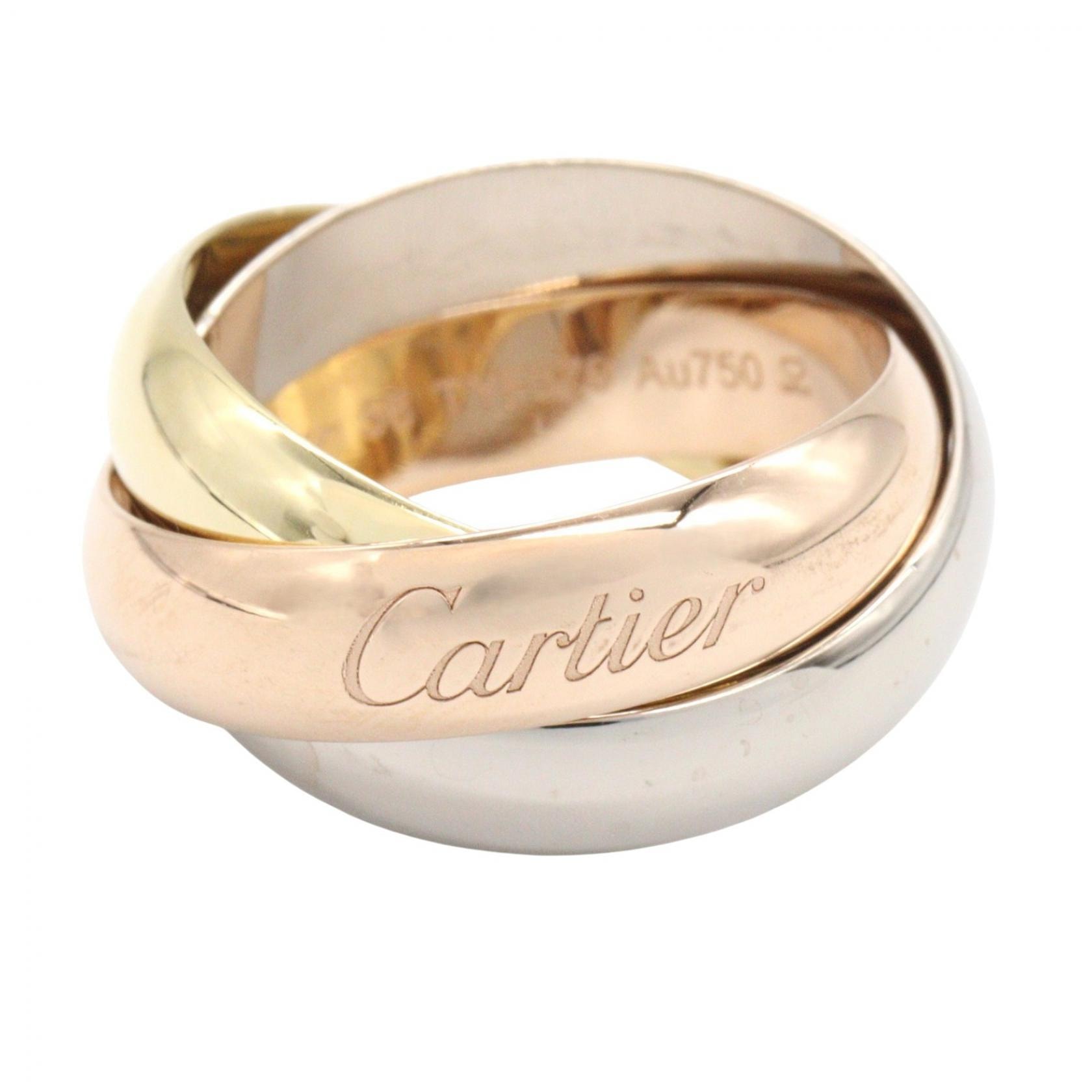 カルティエ CARTIER トリニティリング ラージ リング・指輪 ジュエリー K18(イエローゴールド) K18WG(ホワイトゴールド) K18PG(ピンクゴールド) レディース ゴールド系 / シルバー系 B4052800 【中古】