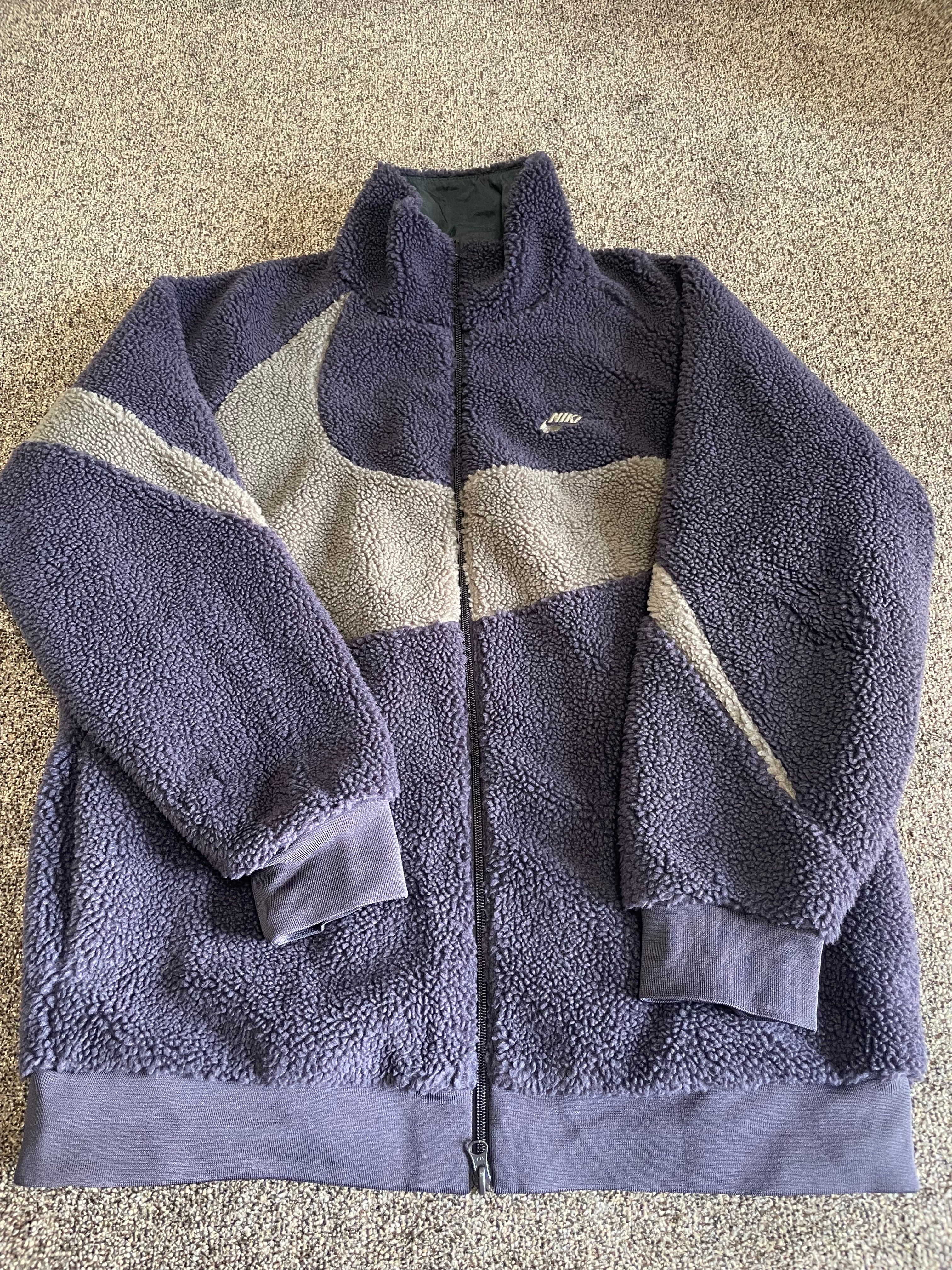 Nike Big Swoosh Reversible Boa Jacket "Cave Purple"