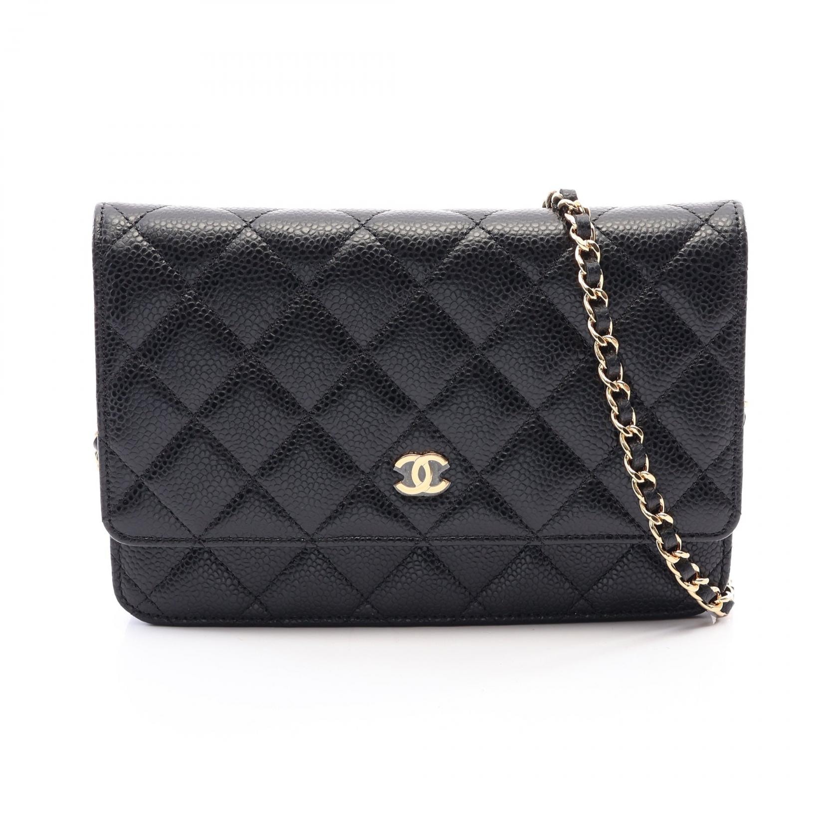 シャネル CHANEL マトラッセ ショルダーバッグ バッグ キャビアスキン(グレインドカーフ) レディース ブラック系 A33814 【中古】