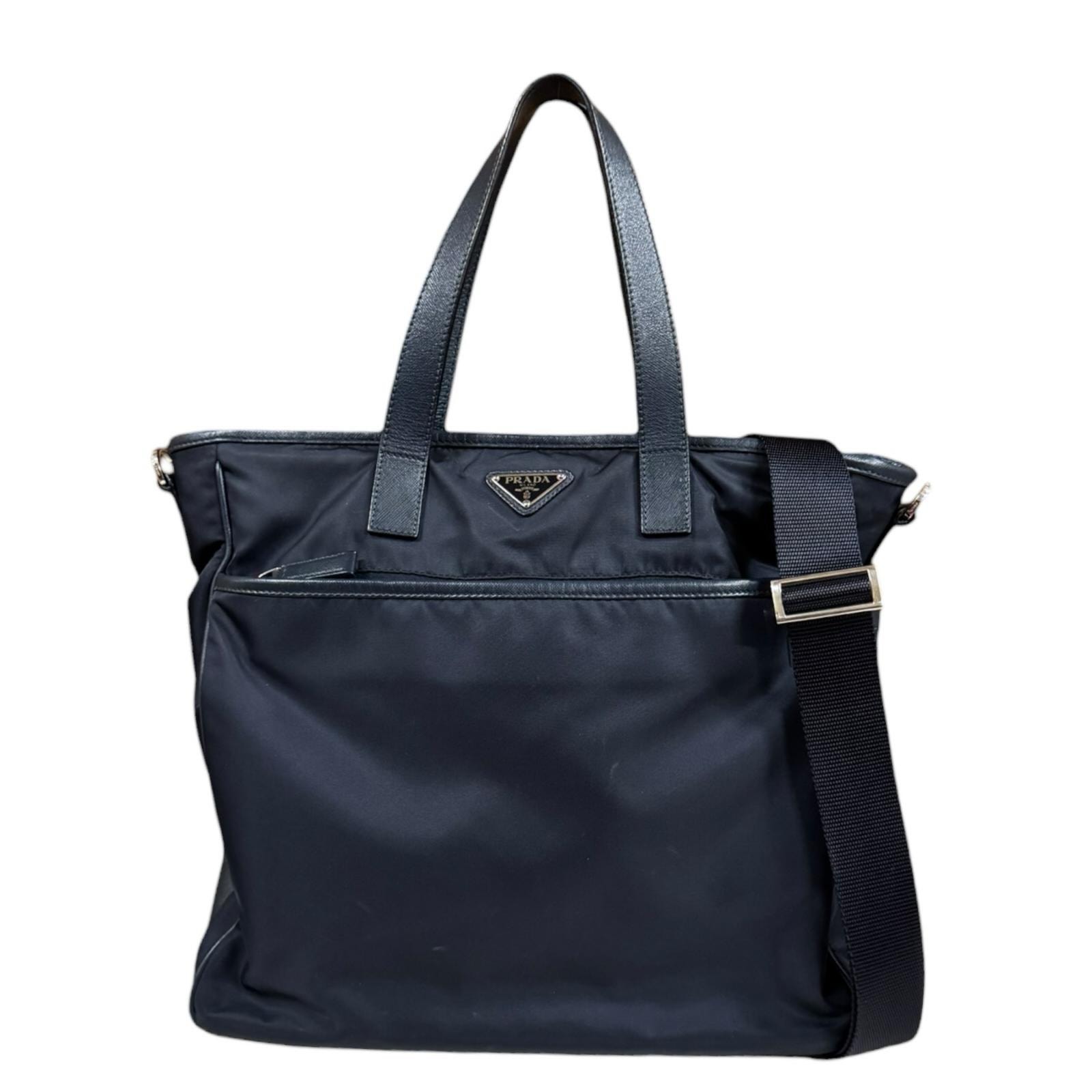 プラダ ショルダーバッグ ナイロン 2VG033 ネイビー メンズ PRADA 中古