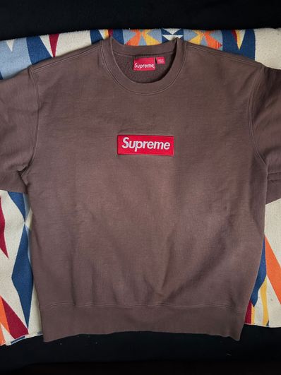 Supreme Box Logo Crewneck "Brown" (22FW)