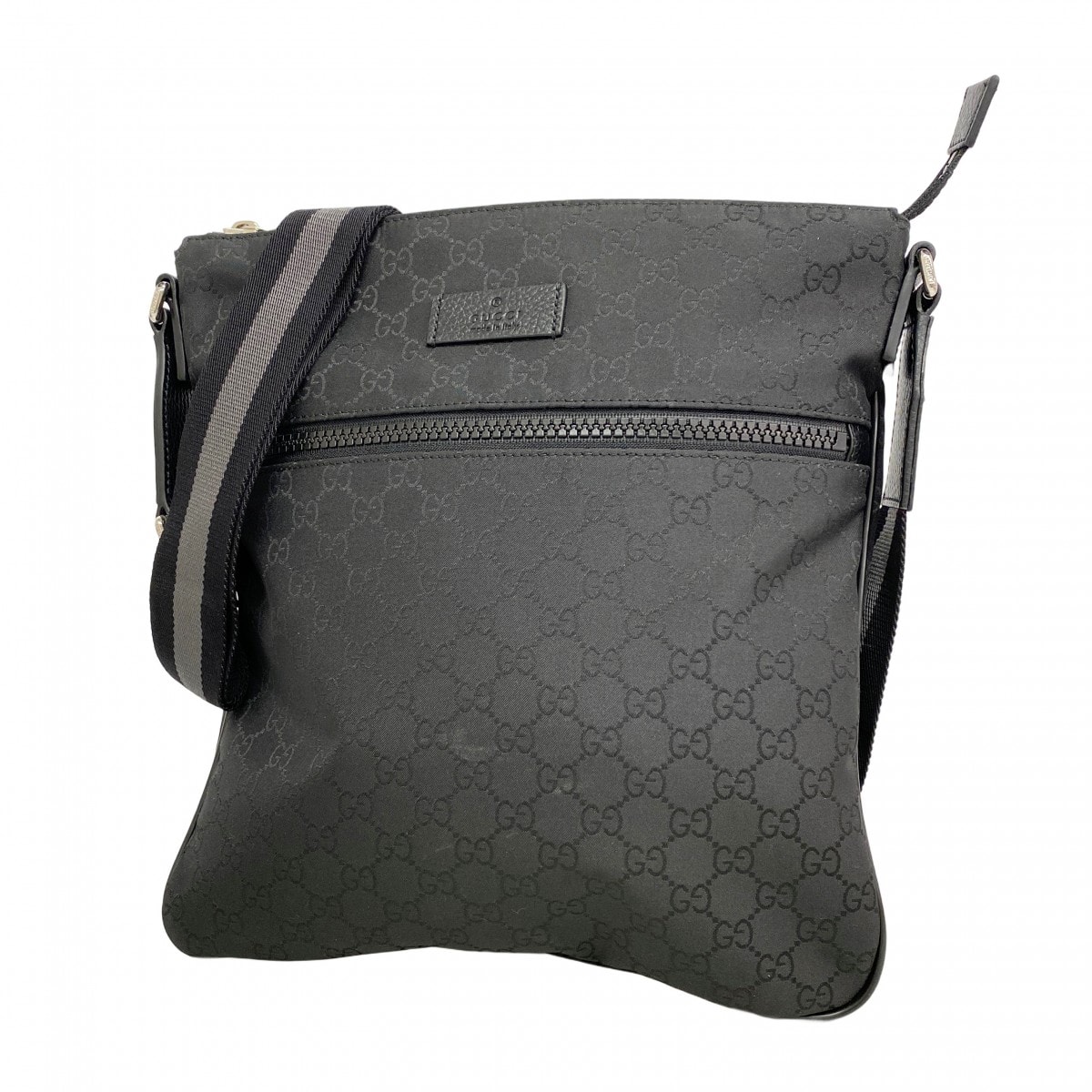 美品 GUCCI グッチ GGナイロン ショルダーバッグ 001 3074 002046 ブラック レディース 古着 中古 USED GUCCI - 美品 GUCCI グッチ GGナイロン ショルダーバッグ 001 3074