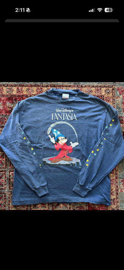 SAINT Mxxxxxx x Disney FANTASIA DNF LS Tee "Navy"