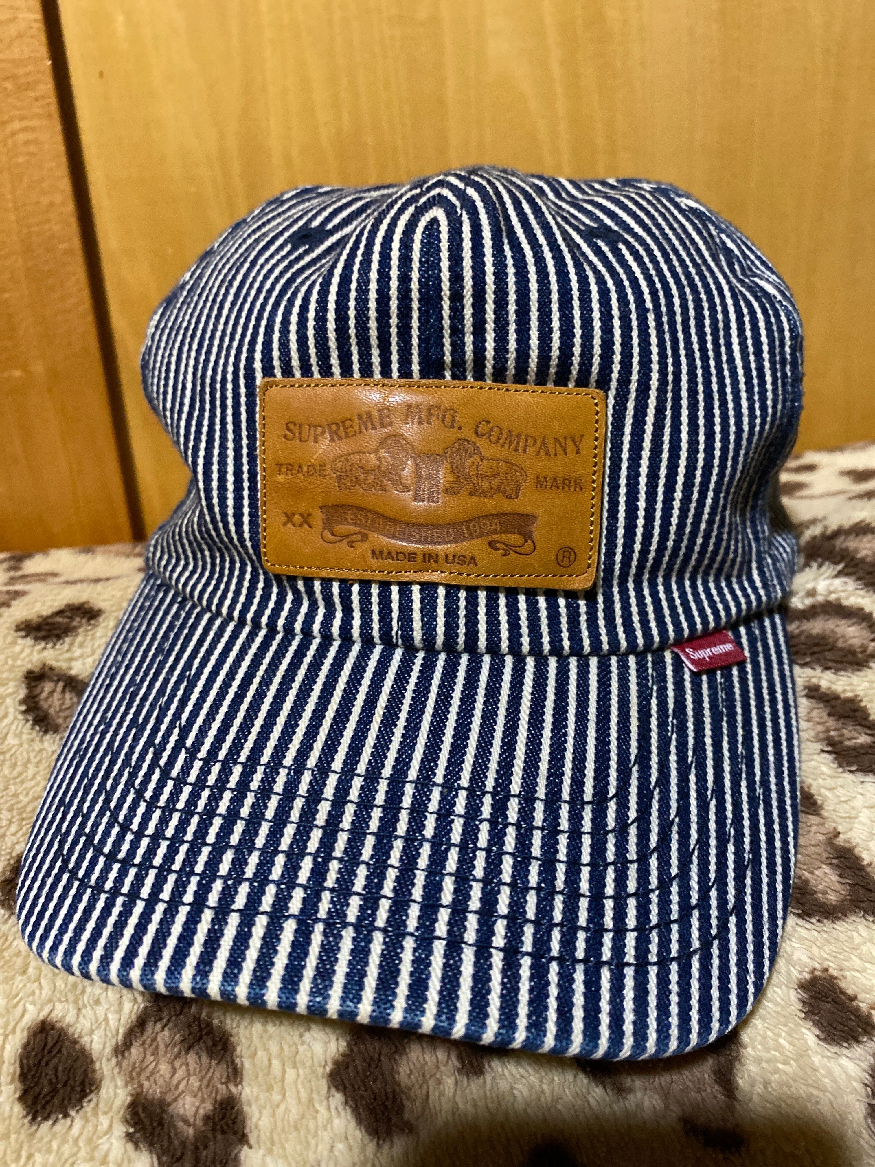 supreme ヒッコリーストライプ キャップ