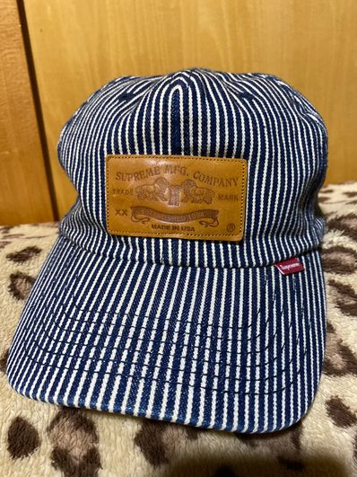 supreme ヒッコリーストライプ キャップ