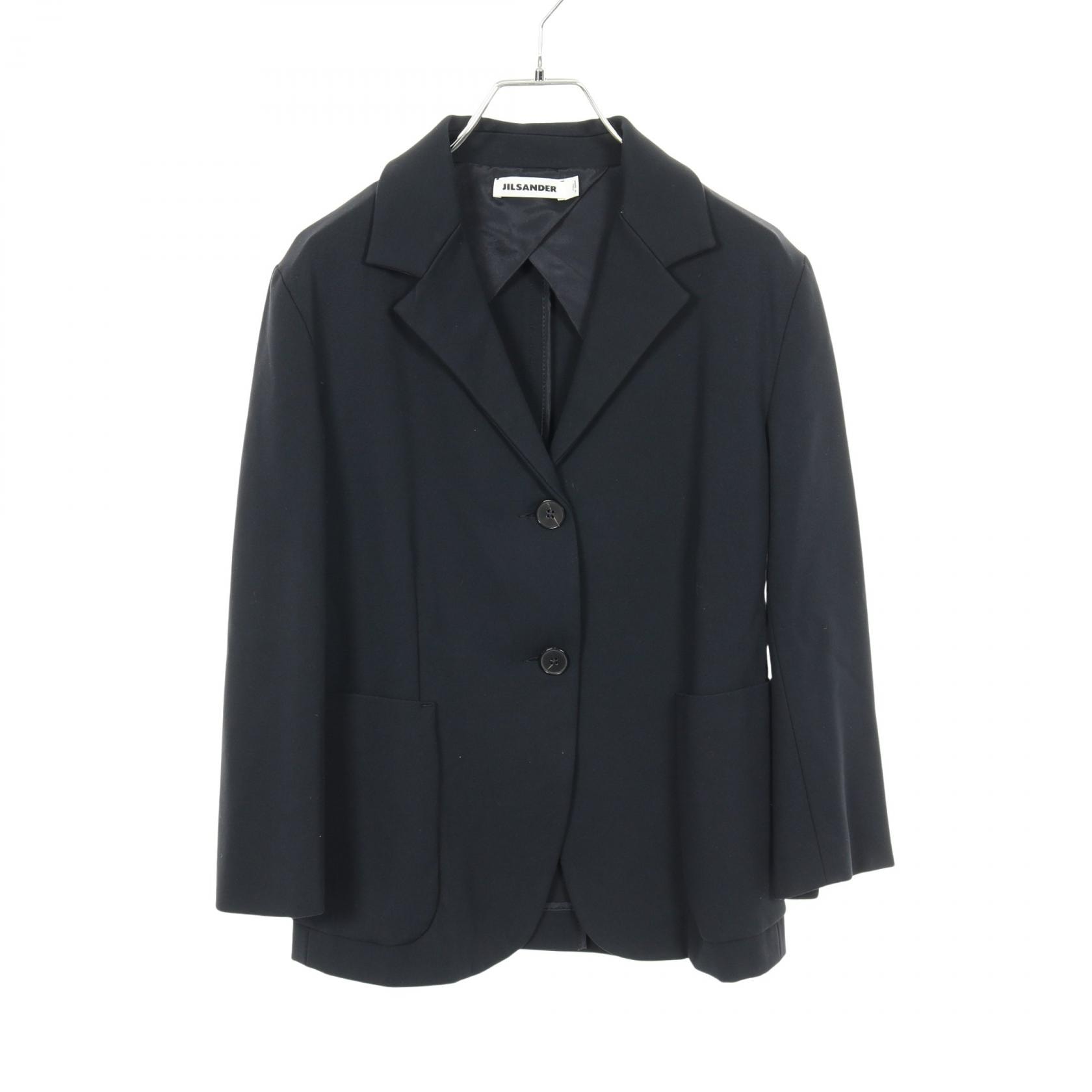 ジルサンダー JIL SANDER テーラードジャケット 衣料品 アウター レーヨン レディース ネイビー系 【中古】