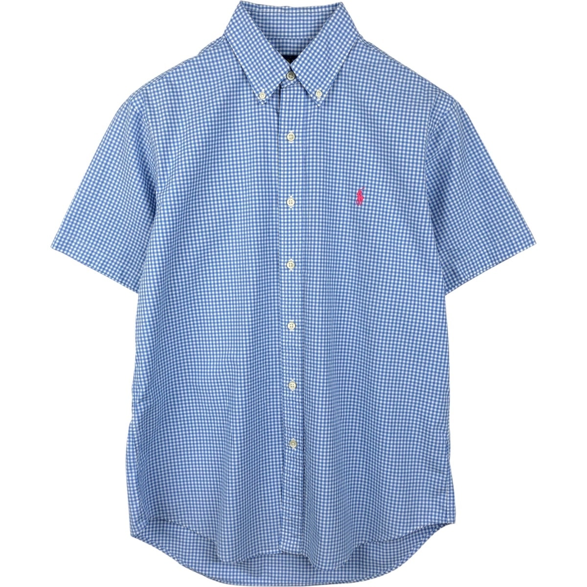 古着 ラルフローレン Ralph Lauren ギンガムチェック 半袖 ボタンダウン チェックシャツ メンズM相当/eaa655715