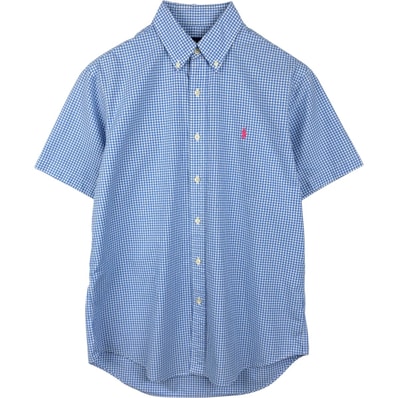 古着 ラルフローレン Ralph Lauren ギンガムチェック 半袖 ボタンダウン チェックシャツ メンズM相当/eaa655715