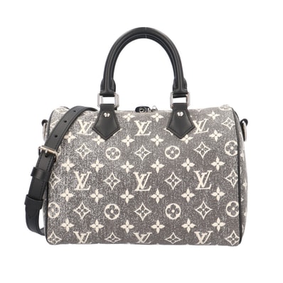 ルイヴィトン スピーディ25 バンドリエール モノグラムジャガードデニム ショルダーバッグ モノグラムジャガードデニム M21464 グレー レディース LOUIS VUITTON 中古