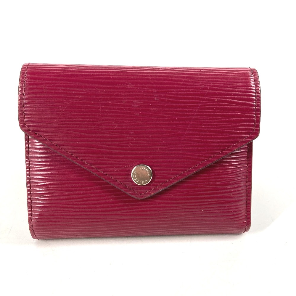 ルイヴィトン LOUIS VUITTON ポルトフォイユ・ヴィクトリーヌ M62171 エピ コンパクトウォレット 3つ折り財布 エピレザー フューシャ パープル