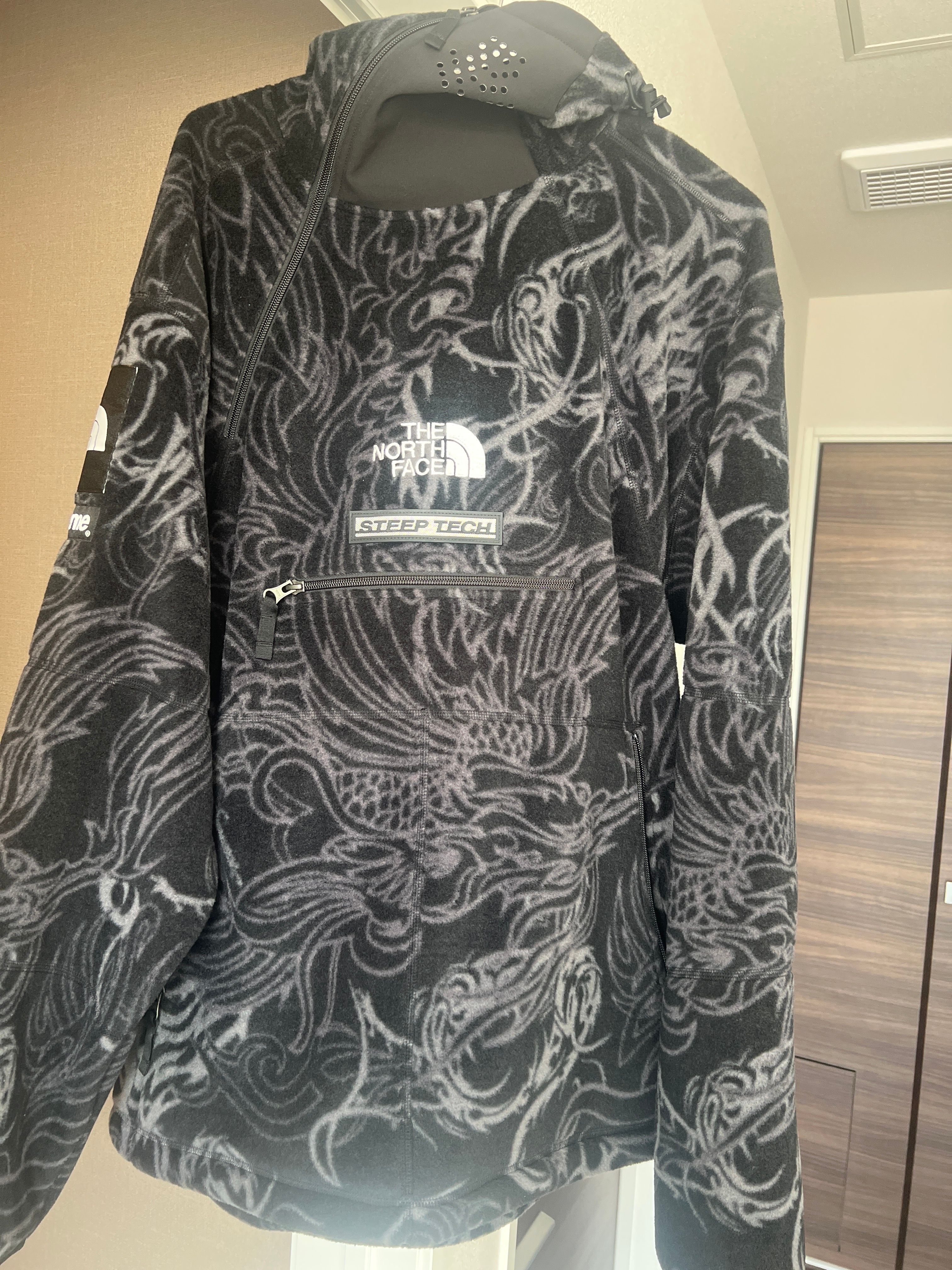 Supreme x The North Face Steep Tech Fleece Pullover "Black Dragon"