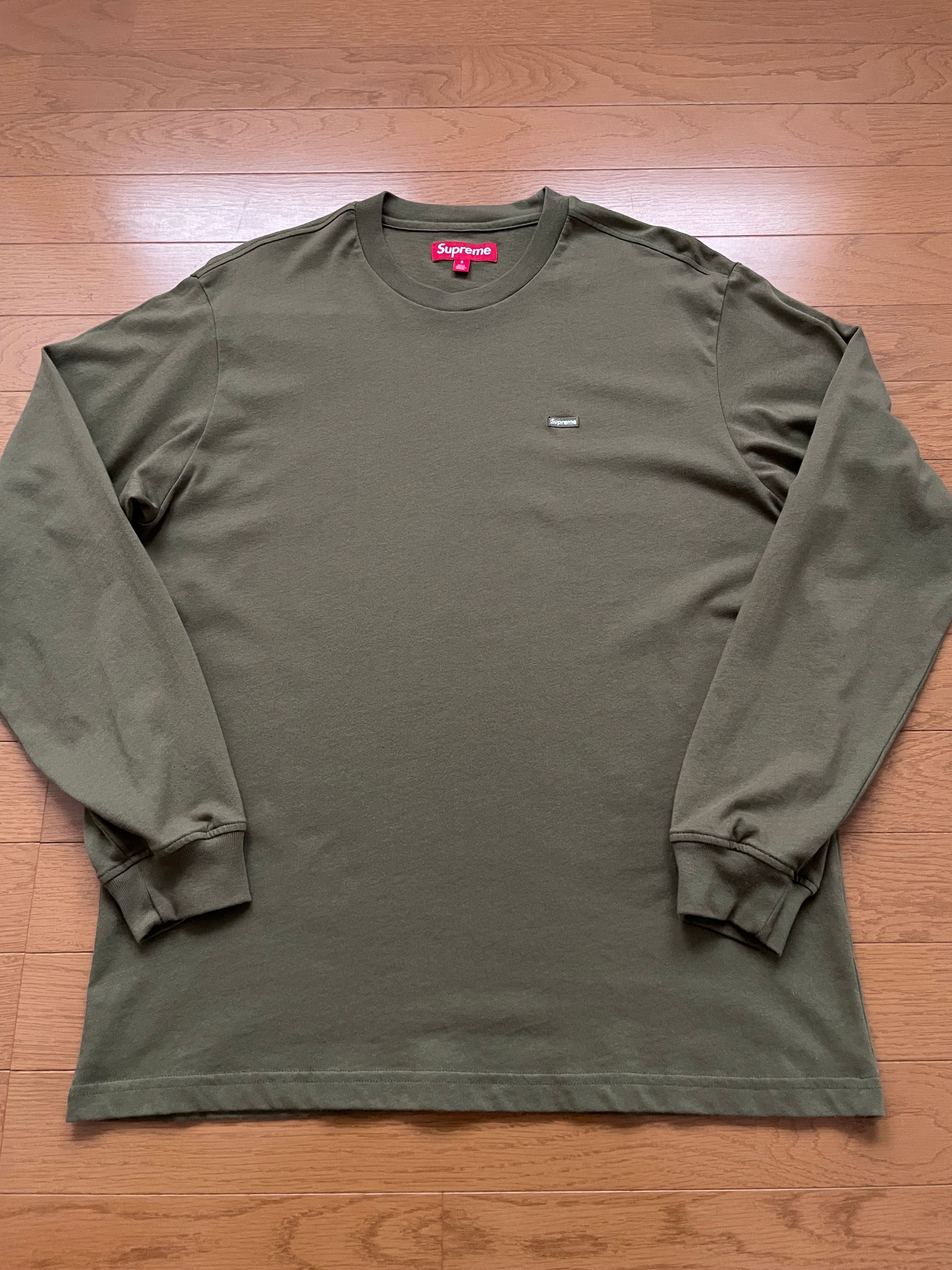 Supreme Small Box L/S Tee "Light Olive"(23FW)