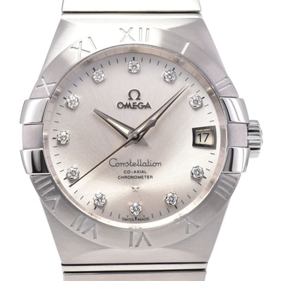 オメガ OMEGA 123.10.38.21.52.001 コンステレーション 12P ダイヤモンド 自動巻き メンズ 極美品 箱・保証書付き 腕時計 D#147290