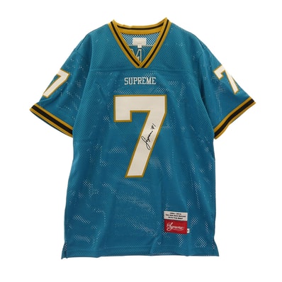 Supreme シュプリーム Tシャツ 14AW Hail Mary Football Top ヘイル メアリー メッシュ フットボール トップ 半袖 Tシャツ ブルー系 M【新古品】【未使用】【中古】